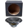 Alpine Slanted Hatchback Sealed Single 12" W12S4 Loaded Subwoofer Stereo Sub Box Enclosure Car Audio Bundle 250W RMS 4 Ohm view 1