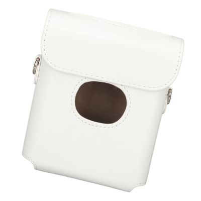 Acouto : Protective Leather Link PU Leather Carrying Vintage Scratch Camera Bag with Shoulder Strap Link Smartphone Printer Camera Bag ElectronicsCar & Vehicle ElectronicsCar (White)