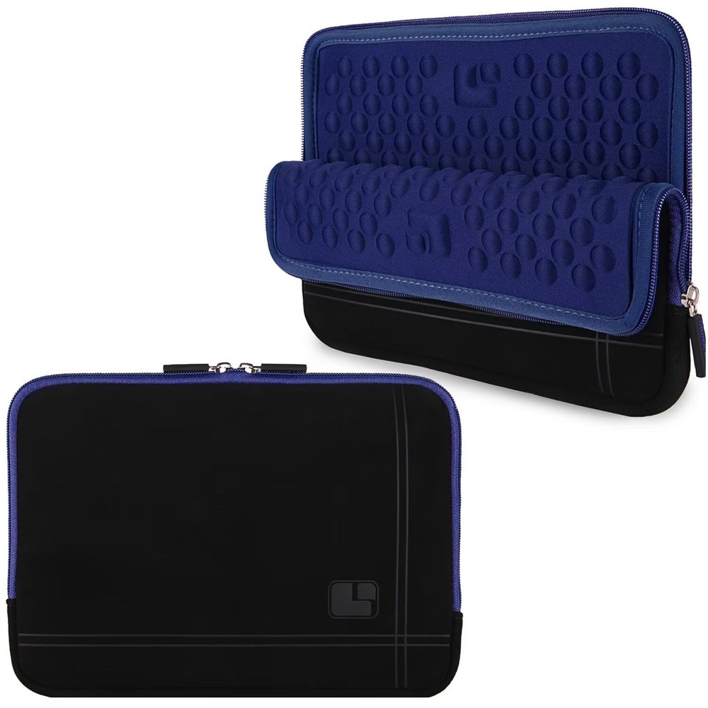 13 13.3 Inch Laptop Sleeve for Men and Women, Slim Water Resistant Neoprene Case with Shock Absorbent Padding and Back Pocket