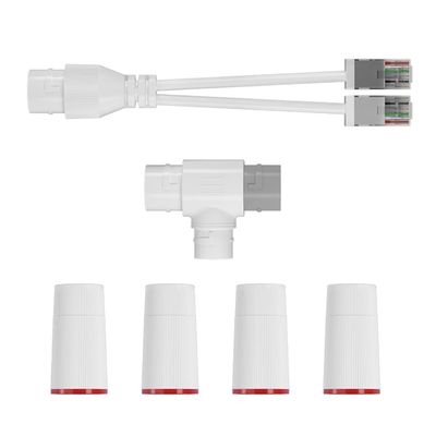 APGLSXY Practical Ethernet Cable Splitter Waterproof ABS Texture 2 Port Connection Suitable for Computers Cameras Set Top Box