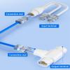 APGLSXY Practical Ethernet Cable Splitter Waterproof ABS Texture 2 Port Connection Suitable for Computers Cameras Set Top Box view 4