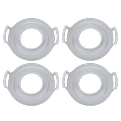 Microwave Cool Plate with Handles, Spill Proof Microwave Bowl Carrying Tray, Dishwasher Safe PP Material with Raised Edges, for Bowls Plates and Microwave Meals, Cool Touch Handle