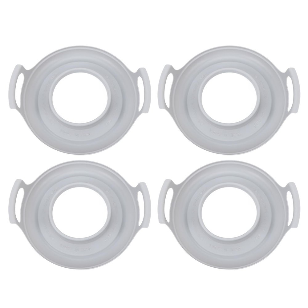 Microwave Cool Plate with Handles, Spill Proof Microwave Bowl Carrying Tray, Dishwasher Safe PP Material with Raised Edges, for Bowls Plates and Microwave Meals, Cool Touch Handle