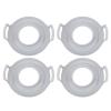 Microwave Cool Plate with Handles, Spill Proof Microwave Bowl Carrying Tray, Dishwasher Safe PP Material with Raised Edges, for Bowls Plates and Microwave Meals, Cool Touch Handle view 1