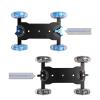 Compatible for Silent Four-Wheel Photo Car, Hand-Pushed Video Dolly with Camera Magic Arm for Sports Filming and Photography(Trolley Blue) view 4