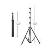 280cm 9.2ft Light Stand Support Tripod L-2800FP Air Cushion Light Stand Load Capacity 3kg view 2