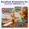 Starlink Gen 3 Protective Cover, Silicone Shockproof Starlink Gen 3 Case, Hail Protector for Starlink Gen 3 Satellite Dish, Waterproof, Resistant to Rocks/Sand/Hail, Black view 3