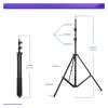 2M Light Stand Tripod with 1/4 Screw Head Maximum Working Height: 200CM Minimum Working Height: 80CM view 2