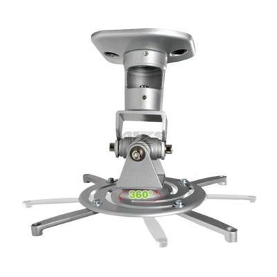 Ceiling Mount Bracket Projector Retractable arm Swivel Rotate tilt Adjustable Hanger pr01(Silver)