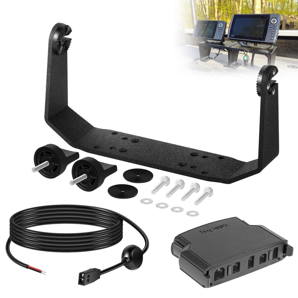 740149-1 Gimbal Mount - 740184-1 HCCT Cable Collector Tray - 720057-1 Power Cable, Fit for All Humminbird Helix 8/9/10 Devices
