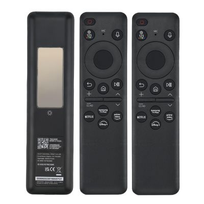 2Pack New BN59-01432A Solar Voice Remote Replacement TV Bluetooth Rechargeable with Solar Charging, Compatible with Samsung 2023-2024 Neo QLED, 8K, The Frame, and Crystal UHD Series, Black