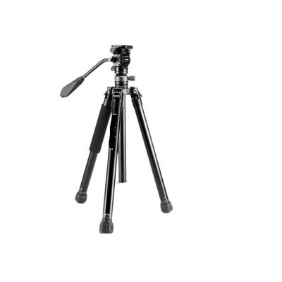 61.4" Video Travel Tripod with +/-10 Leveling Base Fluid Head Metal Quick Release Dual-Sided Legs