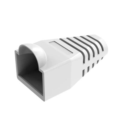 Lawsen Strain Relief Boots 300pcs Cat6 Strain Relief Boot RJ45 Plug Connector Cover Modular Cap 6.5mm(White)