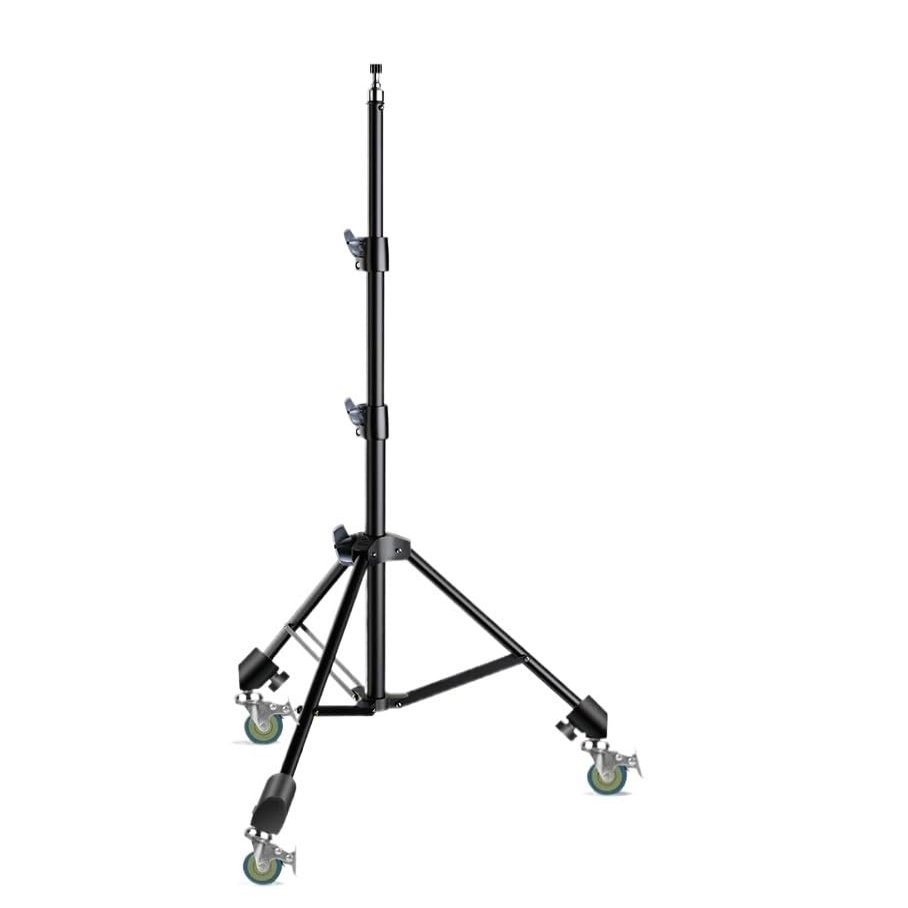 200CM 170CM Tripod Mobile Phone Selfie Stick Light Stand 1/4 Screw Head Studio Flash Photography Softbox(190cm with Wheels)