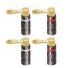 4Pcs Right Angle Banana Plugs Male Speaker Connector 24K Gold Plated Banana Connector view 1