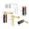 4Pcs Right Angle Banana Plugs Male Speaker Connector 24K Gold Plated Banana Connector view 4