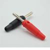 20A 4mm Banana Copper Single Needle High Current Insulated Shrouded Stackable Connector Soldering Type BP412(1pc Black) view 3