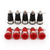 10Pcs 4mm Banana Female Jack Binding Post Panel Mount Test Socket Connector(Red and Black) view 2