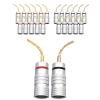 4/8/12/24/50 Pcs/Lot Amplifier Banana Connectors 4MM Banana Male Audio Speaker Jack Gold Plated Dual Screw Lock Connector(24 Pieces) view 2