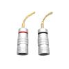 4/8/12/24/50 Pcs/Lot Amplifier Banana Connectors 4MM Banana Male Audio Speaker Jack Gold Plated Dual Screw Lock Connector(24 Pieces) view 4