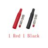 2Pcs Red Black 4mm Banana Assembly Connector Wire Soldering Type Test Leads Probe 4mm Banana Plugs Male Adapter(A) view 2