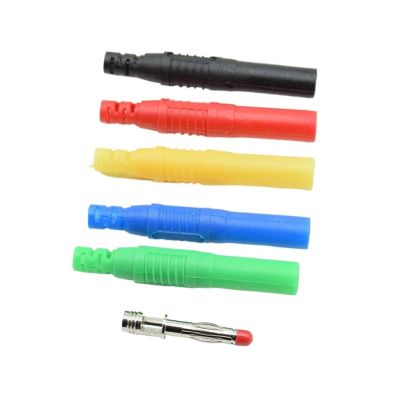 2pcs 4mm Male Banana Straight Insulated Wire Solder Connectors Instrument Test high Current Voltage Gauge(2pcs Blue)