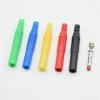 2pcs 4mm Male Banana Straight Insulated Wire Solder Connectors Instrument Test high Current Voltage Gauge(2pcs Blue) view 2
