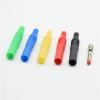2pcs 4mm Male Banana Straight Insulated Wire Solder Connectors Instrument Test high Current Voltage Gauge(2pcs Blue) view 3