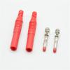 2pcs 4mm Male Banana Straight Insulated Wire Solder Connectors Instrument Test high Current Voltage Gauge(2pcs Blue) view 4