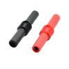 2Pcs Extension Insulated Banana Connector Coupler PVC Black+Red 4mm Banana Jack Socket Female to Female Adapter red Black view 1