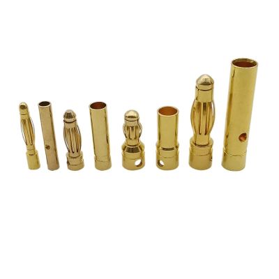 5Pair Bullet Connector 2mm 3mm 3.5mm 4mm Banana Bullet Connector Plugs Male Female Connectors(2mm 5Pair)