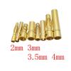 5Pair Bullet Connector 2mm 3mm 3.5mm 4mm Banana Bullet Connector Plugs Male Female Connectors(2mm 5Pair) view 3