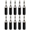 10Pcs 4mm Adapter Wire Cable Audio Speaker Connector Nickel/Chromium Plating Banana Audio Jack Terminal(10 Black) view 2