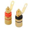 8pcs Gold Plated Amplifier Speaker Terminal Binding Post Banana Socket Connector Suitable for 4mm Banana Plugs Connector view 1