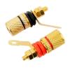8pcs Gold Plated Amplifier Speaker Terminal Binding Post Banana Socket Connector Suitable for 4mm Banana Plugs Connector view 2
