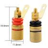 8pcs Gold Plated Amplifier Speaker Terminal Binding Post Banana Socket Connector Suitable for 4mm Banana Plugs Connector view 3