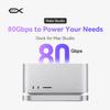 BEELINK EX Mate Studio Stand-A 80Gbps SSD Expansion Dock for Mac Studio  Aluminum Alloy Stand with Dual PCIex2 M.2 Slots (16TB max), 80 Gbps USB-C & PD 3.0 Port  Frost Silver view 2