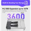 BEELINK EX Mate Studio Stand-A 80Gbps SSD Expansion Dock for Mac Studio  Aluminum Alloy Stand with Dual PCIex2 M.2 Slots (16TB max), 80 Gbps USB-C & PD 3.0 Port  Frost Silver view 3