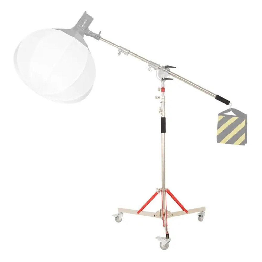 320cm Studio Heavy Duty Photography Professional Film and Television Full Metal Lighting Stand with Cantilever and Wheels