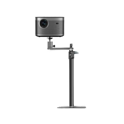 360 Degree PTZ Rotating Projector Stand Tripod Light Clamp Table with 1/4 Inch Fixture for Ring Light Camera(with Tray)