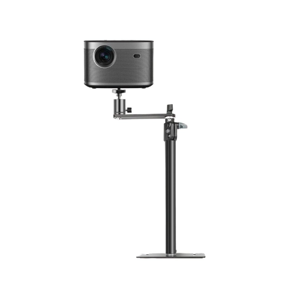 360 Degree PTZ Rotating Projector Stand Tripod Light Clamp Table with 1/4 Inch Fixture for Ring Light Camera(with Tray)