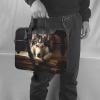 WZYWHJ 13 inch Husky on the book Printing Laptop Bag - with Soft Interior, Multiple Pockets - Ideal for Men, Travel and Business view 2