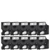 10PK 6mm Black On White Label Tape Compatible with Printer Supplies D1 Tapes 43613 43613 Replacement for 450 Duo Labeller view 1