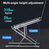 SHUOCONG Adjustable Laptop Stand Aluminum Computer PC Tablet Table Support Notebook Stand Cooling Pad Laptop Holder Base(N8 New Dark Gray) view 2