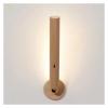 360 Rotatable Magnetic Wooden Wall Lamps - USB Rechargeable Touch Dimming LED Lights for Bedroom, Bedside & Home Ambient Lighting view 1