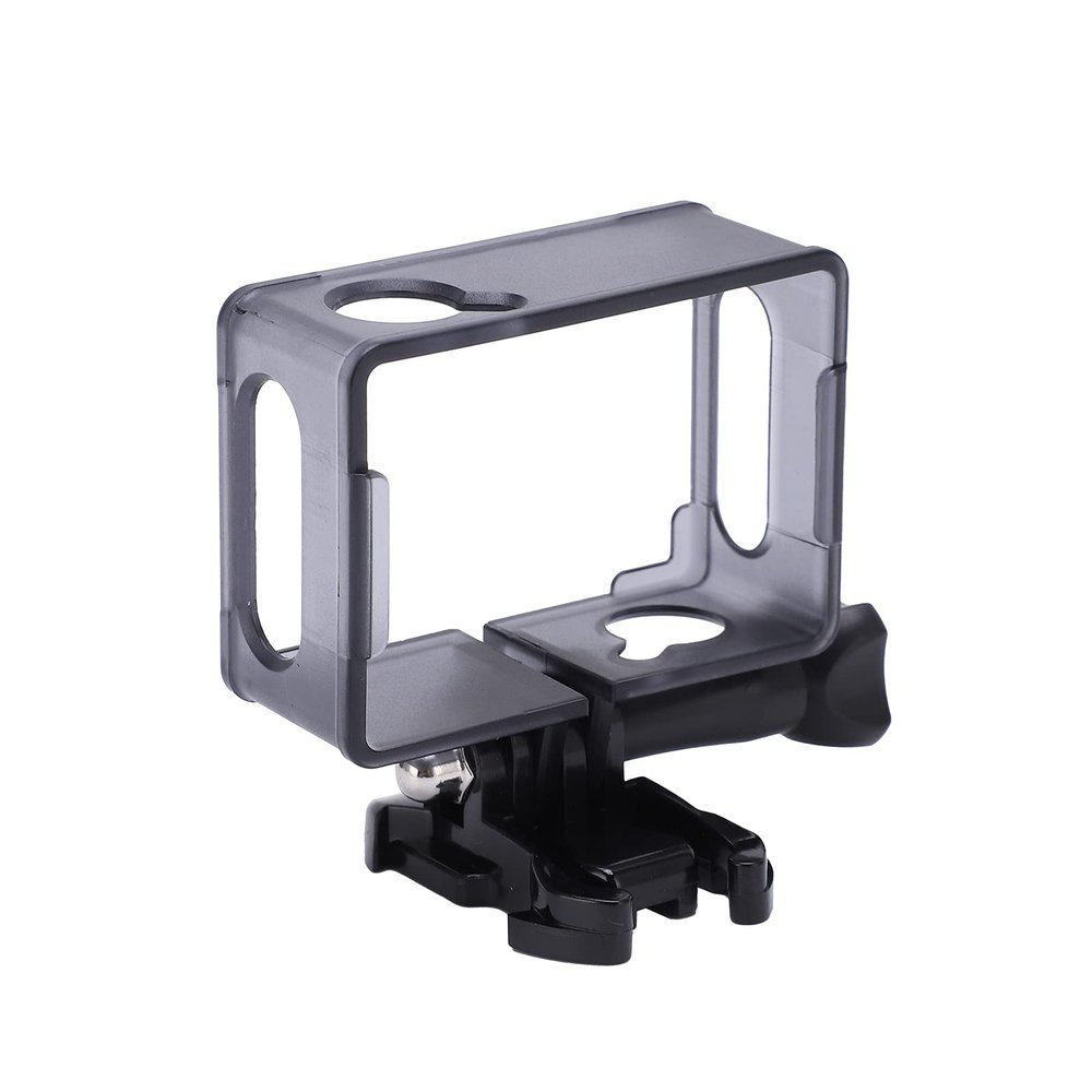 Walfront Camera Frame Mount for SJ4000, HighGrade Plastic, Fullbody Protection, Convenient Charging Port, Action Camera Accessory for Outdoor Sports and Riding