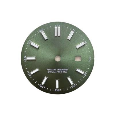 24.5mm S Logo Sunray Dial Fit NH05 Movement Green Luminous Watch Accessories Repair Tool(L938)