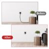 39" White Cord Cover, Extension Cord Hider, 1/4" Diameter Silicone Cords Hider Wall, Self-Adhesive Buckle Cable Hiders for Walls Mount TV, White PVC Wire Channel for Home Office Cable Management view 3
