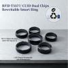 Edinruis RFID Rewritable Ring Black US#8(RFID Ring Dual Frequency in One Smart Ring 13.56MHz CUID&125KHz T5577 Access Key Cards Ceramic Smart Finger Ring Wear for Men or Women) view 2