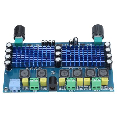 Digital Power Amplifier Board Dual Channel 2.1 Bass Audio Amplification Module High Power 50W x 2 100W Output with AUX Input for Home Theater Car Audio DIY Sound Systems PCB